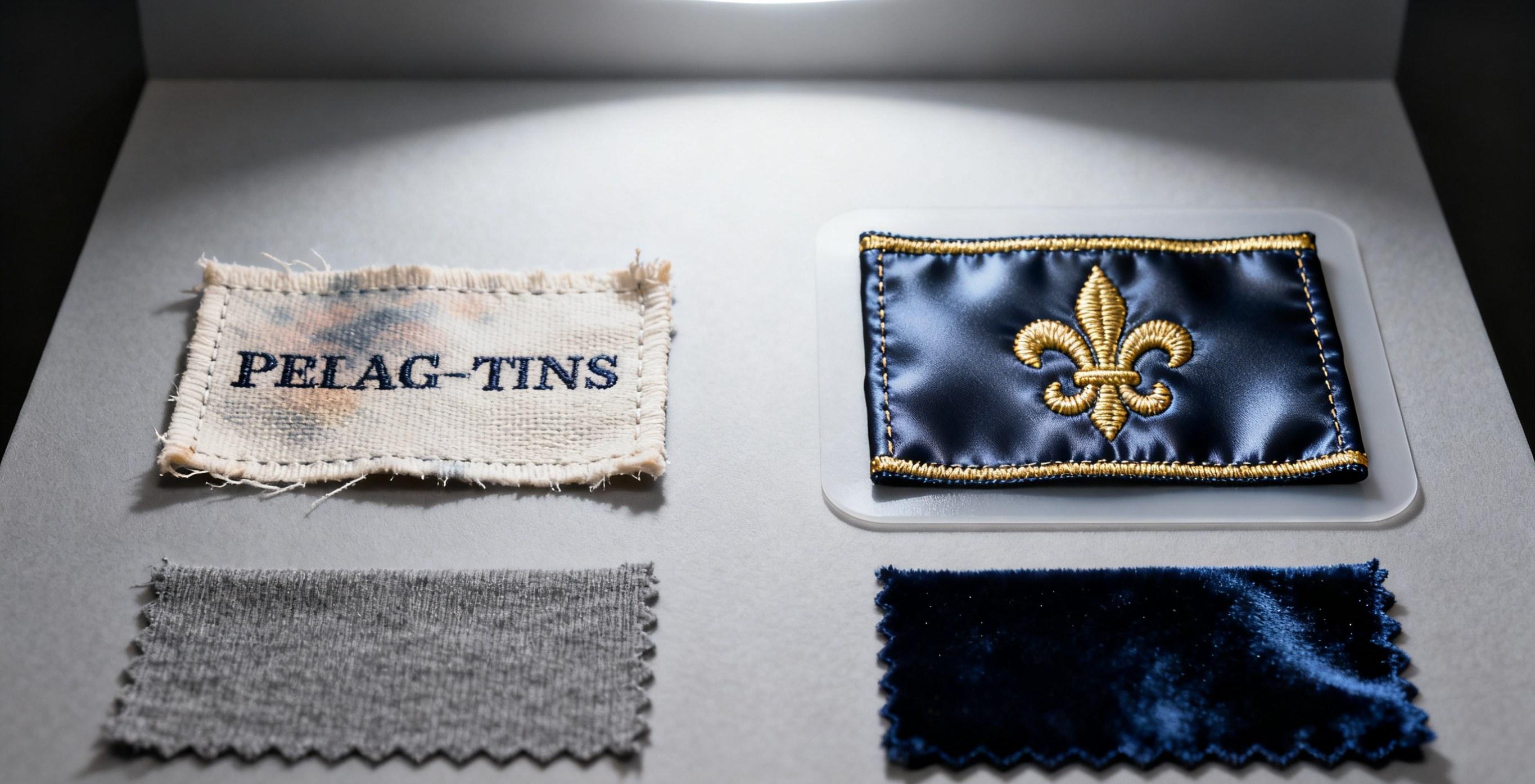 Cheap custom labels with premium woven finish